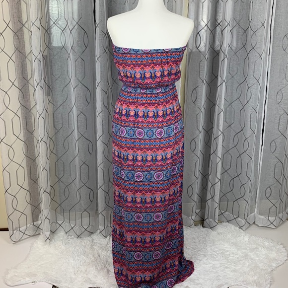 Hello Miss Strapless Boho Dress Small - Picture 3 of 6